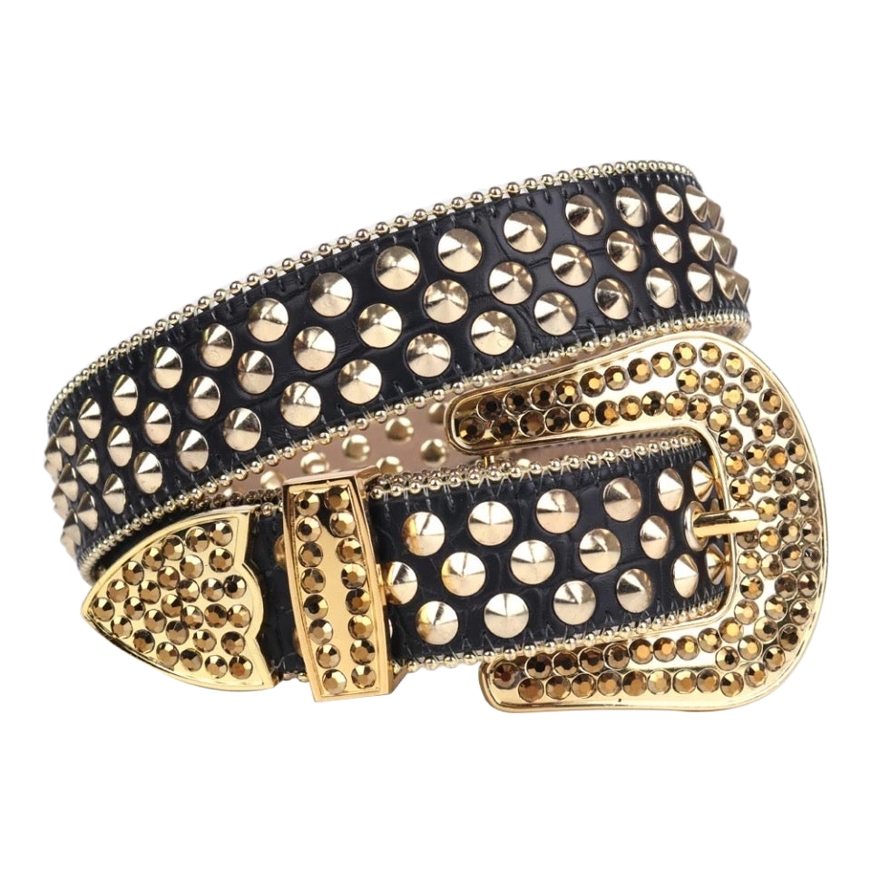 Infinity 4-Black and Gold Fully Studded