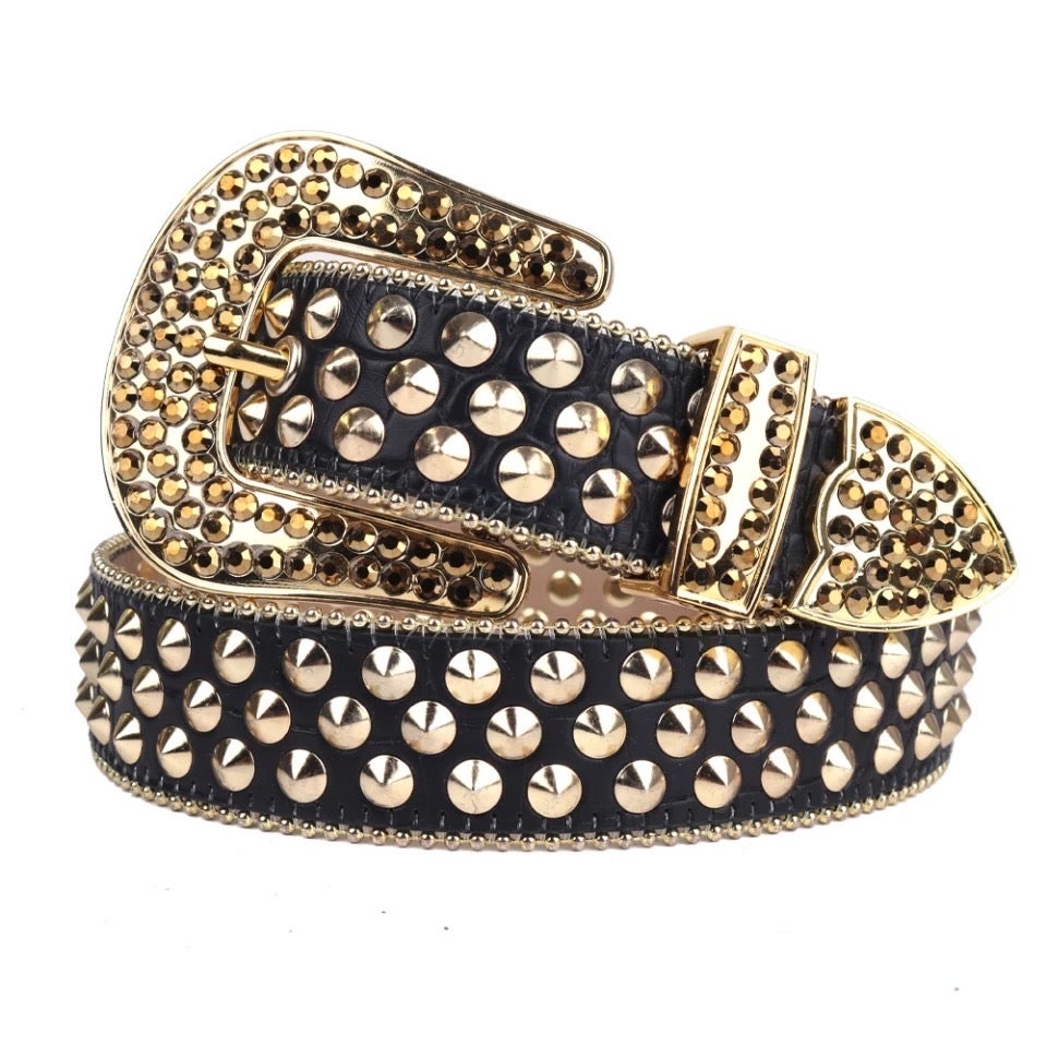 Infinity 4-Black and Gold Fully Studded