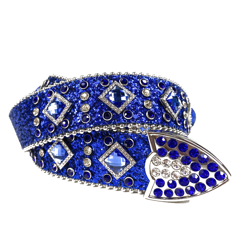 Infinity Bejeweled Rhinestone Belt- Blue