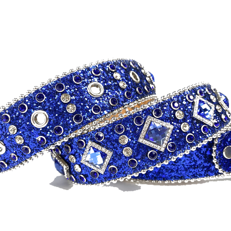 Infinity Bejeweled Rhinestone Belt- Blue